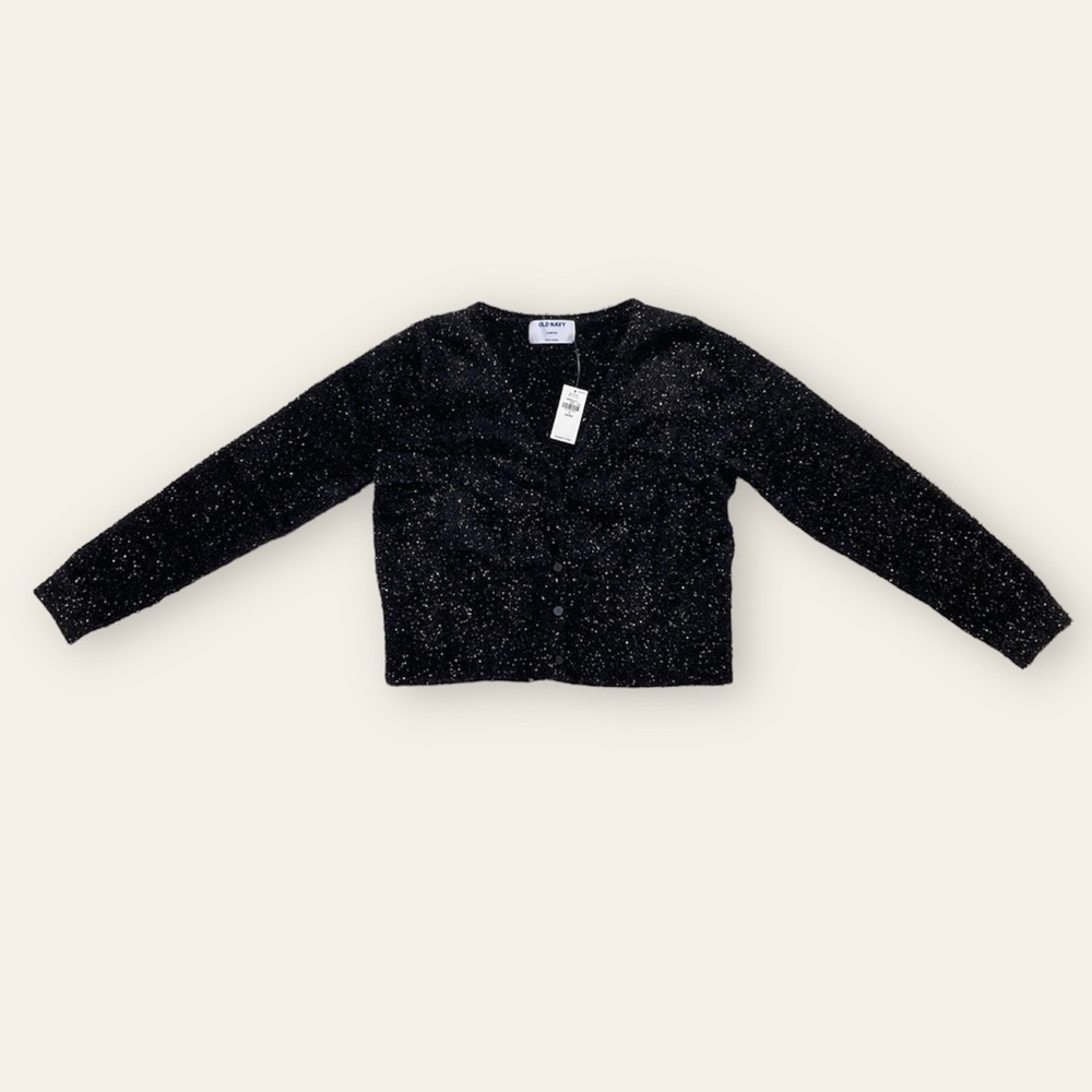NWT Old Navy Textured Shine Cropped Cardigan Sweater